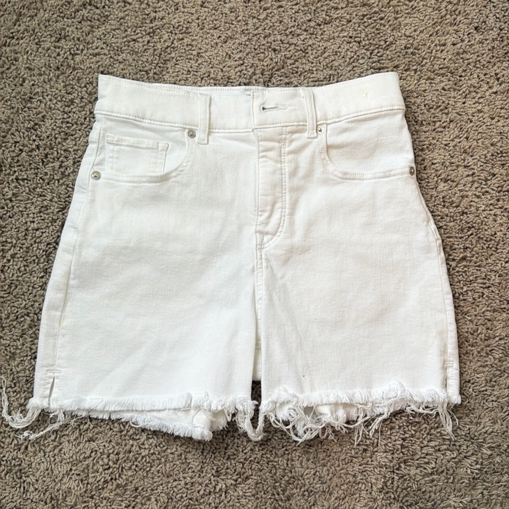 Express cut off denim shorts size- size 00 - midi high rise
